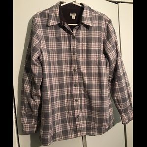 Pink/Grey Flannel with Brown Lining LL Bean